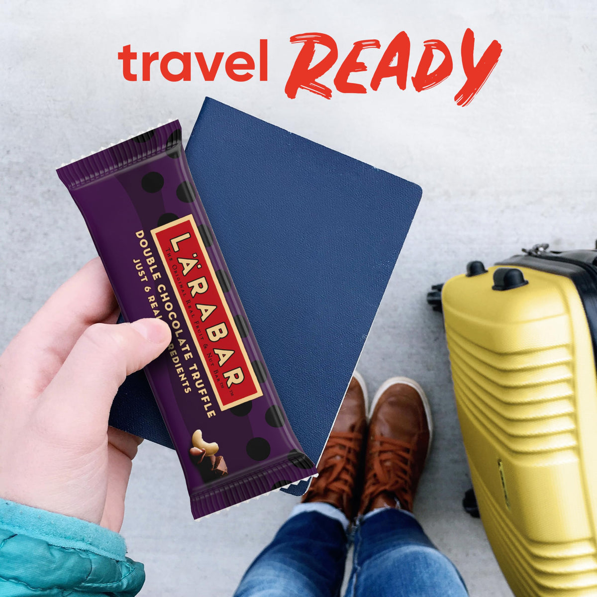 Larabar Double Chocolate Truffle with Fair Trade chocolate for mindful snacking.