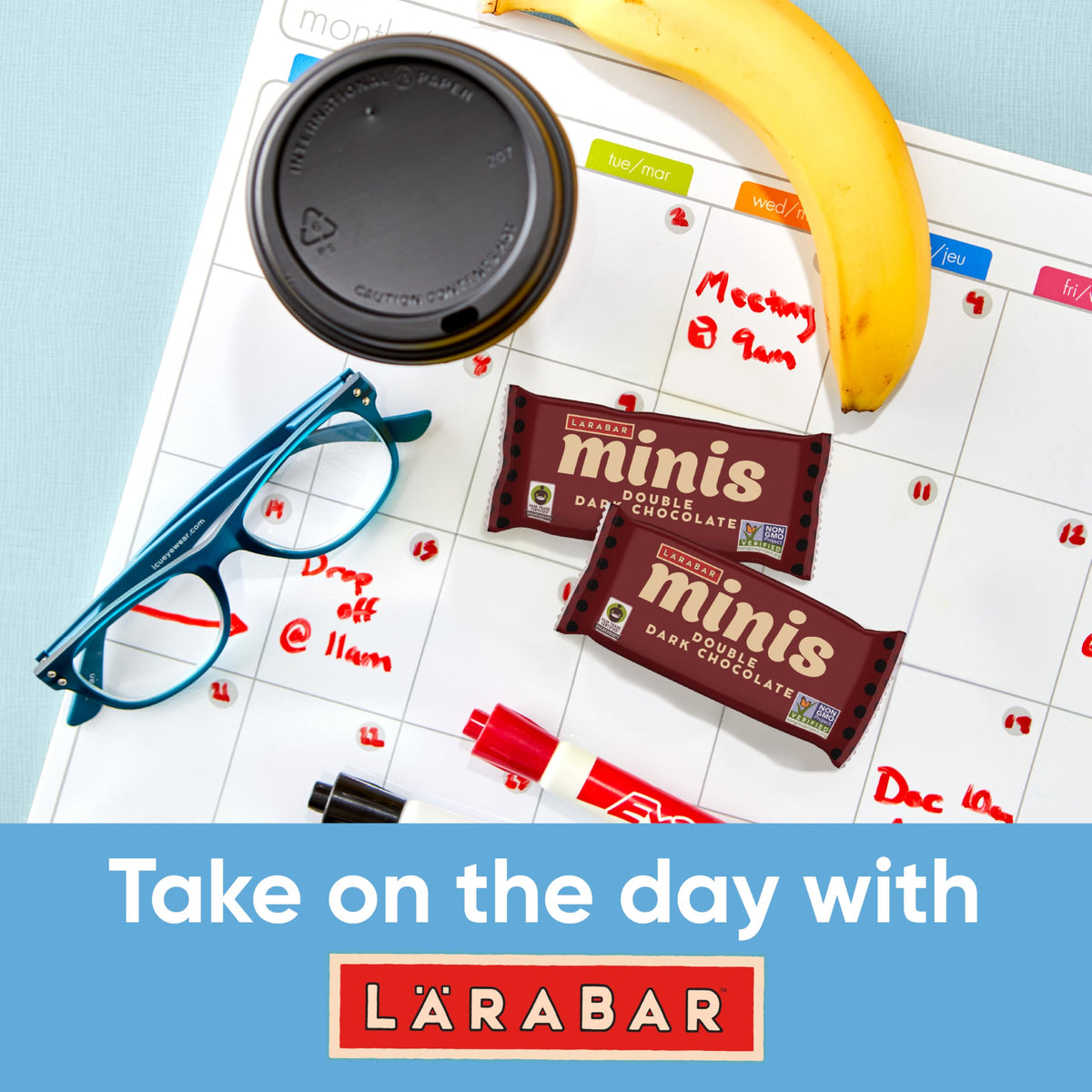 Boxed Larabar Minis showing twenty bars for sharing