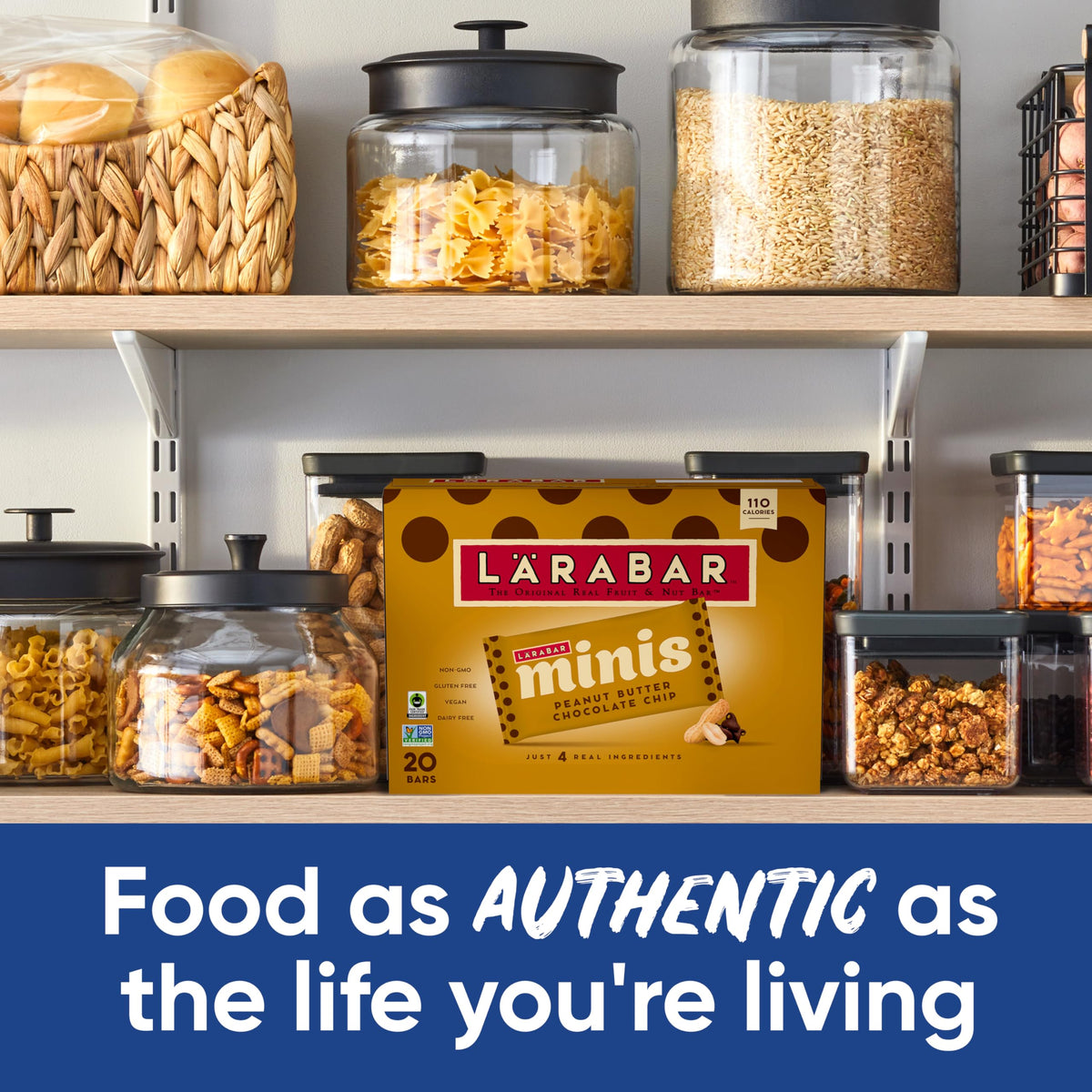 Natural ingredients create a real indulgence in LÄRABAR Minis bars.