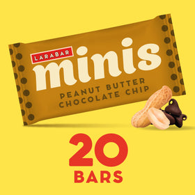 Boxed 20-count LÄRABAR Minis with gluten-free vegan labeling.