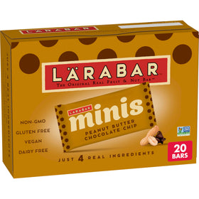 LÄRABAR Minis Peanut Butter Chocolate Chip bar pack for on-the-go snacking.