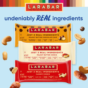 LÄRABAR Nut Lovers bars lined up displaying three flavors