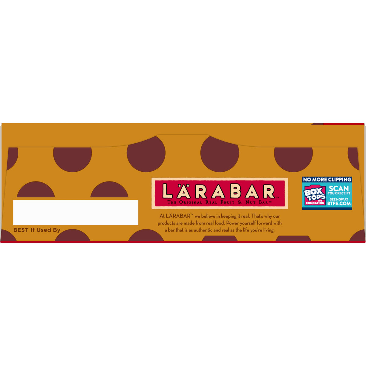 LÄRABAR Peanut Butter Chocolate Chip bar in hand, convenient 6g protein per serving