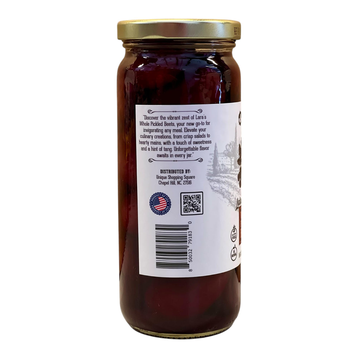 Lara's Gourmet Passions Beets close-up reveal glossy glaze perfect for appetizers.