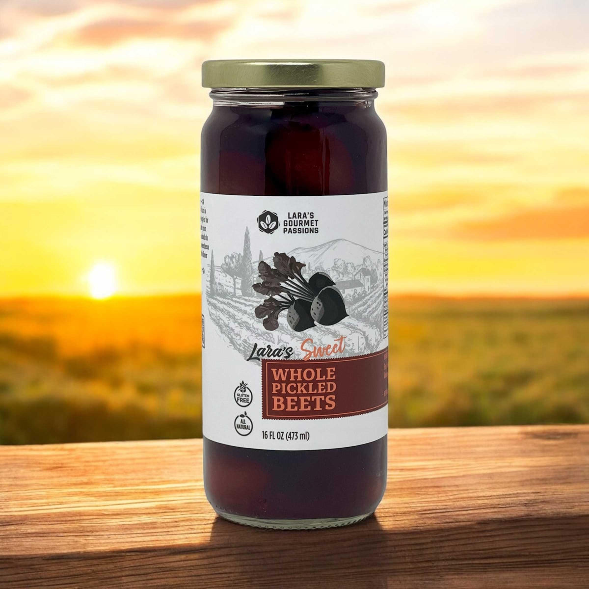 Lara's Gourmet Passions beets ingredients showcase simple, natural components for clean flavor.
