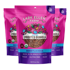 Lark Ellen Farm Berrylicious Granola Clusters in resealable bag for on-the-go snacking