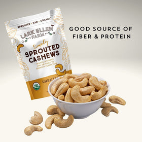 Lark Ellen Farm cashews air-dried for crisper texture, ideal on salads.