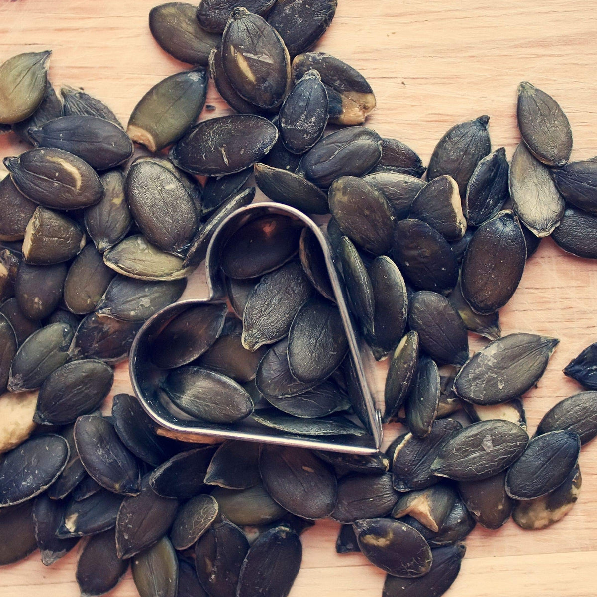Lark Ellen Farm pumpkin seeds in resealable bag promoting on-the-go freshness