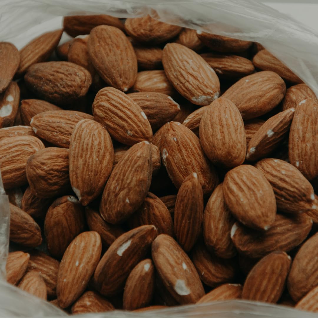 Lark Ellen Farm sprouted almonds on salad adding crunch