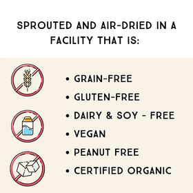 Lark Ellen Farm Sprouted Cashews resealable bag preserves freshness.