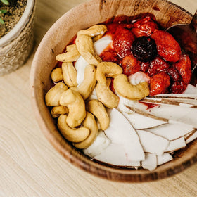 Lark Ellen Farm sprouted salted cashews in trail mix showcasing versatility
