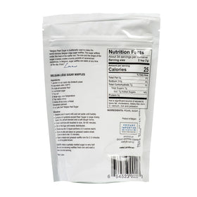 Lars' Own Belgian Pearl Sugar 8-ounce box back, perfect for caramelizing during baking.