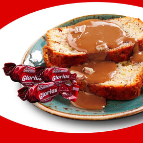 Las Sevillanas Glorias goat milk caramel with pecan texture detail
