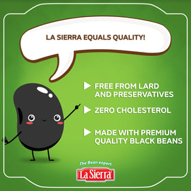 La Sierra refried black beans ingredients: beans, canola oil, onion, salt