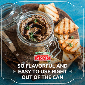La Sierra refried beans nutrition panel highlights protein and fiber