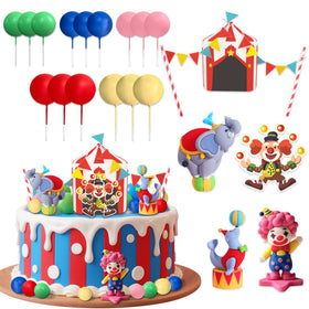 Last Hoe Down circus cake topper clown for festive celebrations.