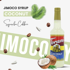Latte topped with Torani Coconut Syrup for a creamy tropical twist.
