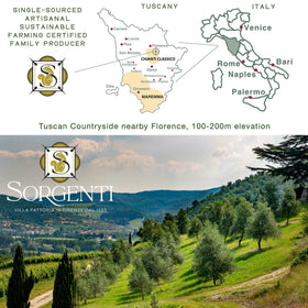 Laudemio Sorgenti glass bottle preserves freshness by limiting oxidation
