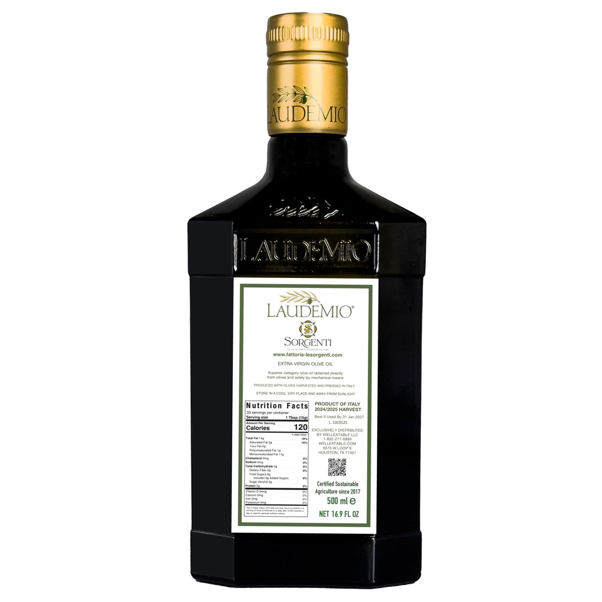 Laudemio Sorgenti lab-tested pesticide-free for pure flavor