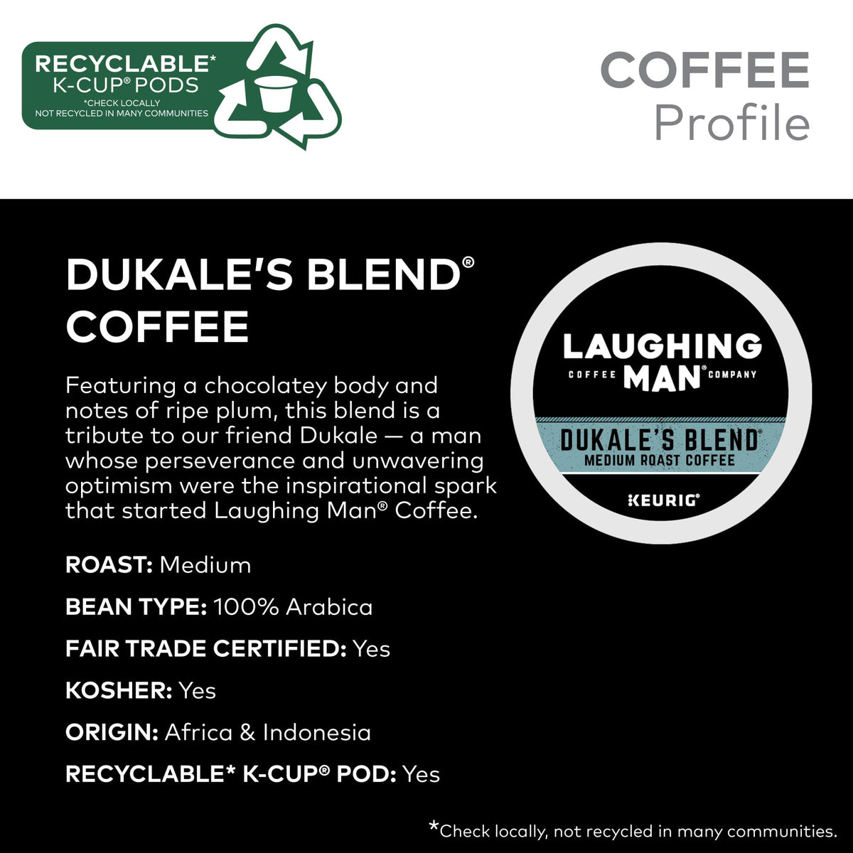 Dukale's Blend being brewed into a cup with a rich aroma.