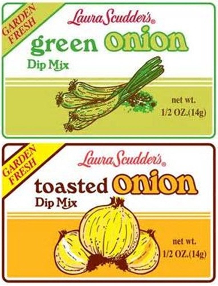 Laura Scudder's Green Onion Dip Mix front-of-package, ideal for snacking and simple dips.