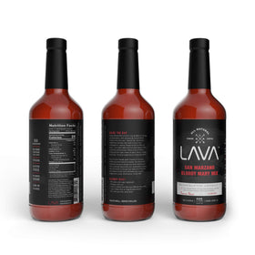 Open bottle of LAVA mix ready for quick cocktails