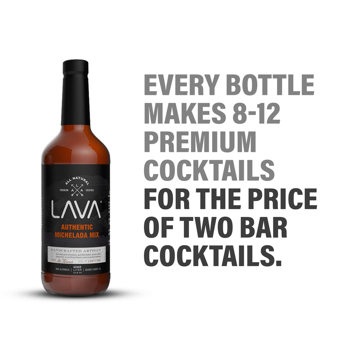 LAVA Michelada mixer ancho chile peppers provide subtle heat.