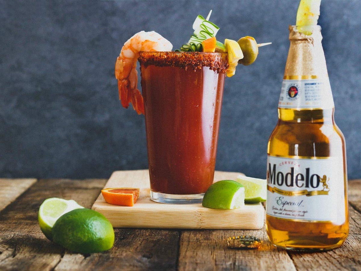 LAVA Michelada mixer bottle front view.