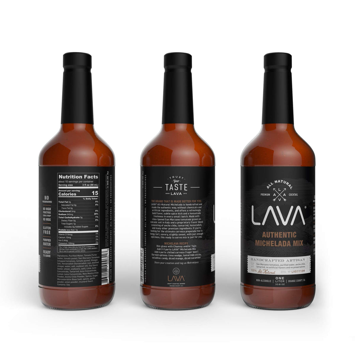 LAVA Michelada mixer premium spices boost savory complexity.