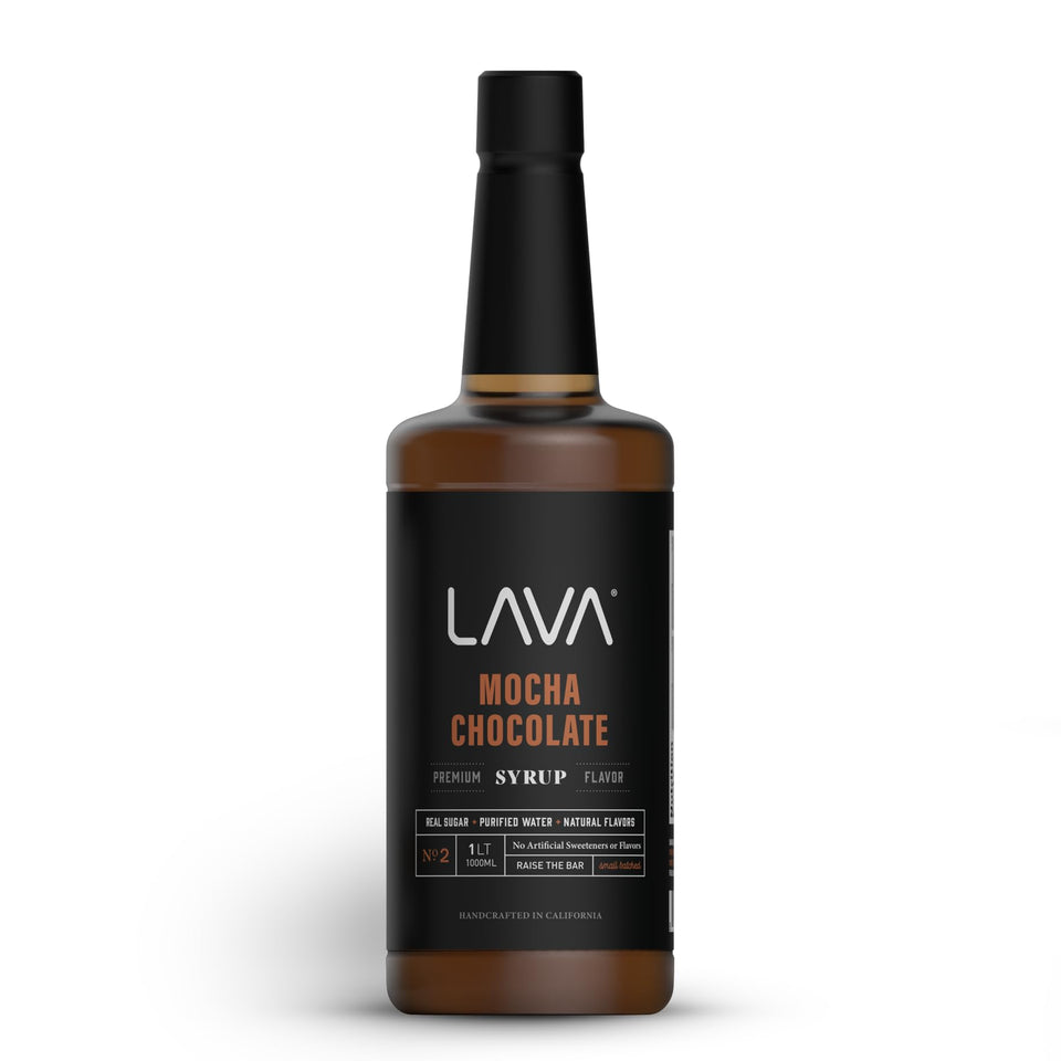 LAVA Premium Mocha bottle pour for a rich coffee flavor.