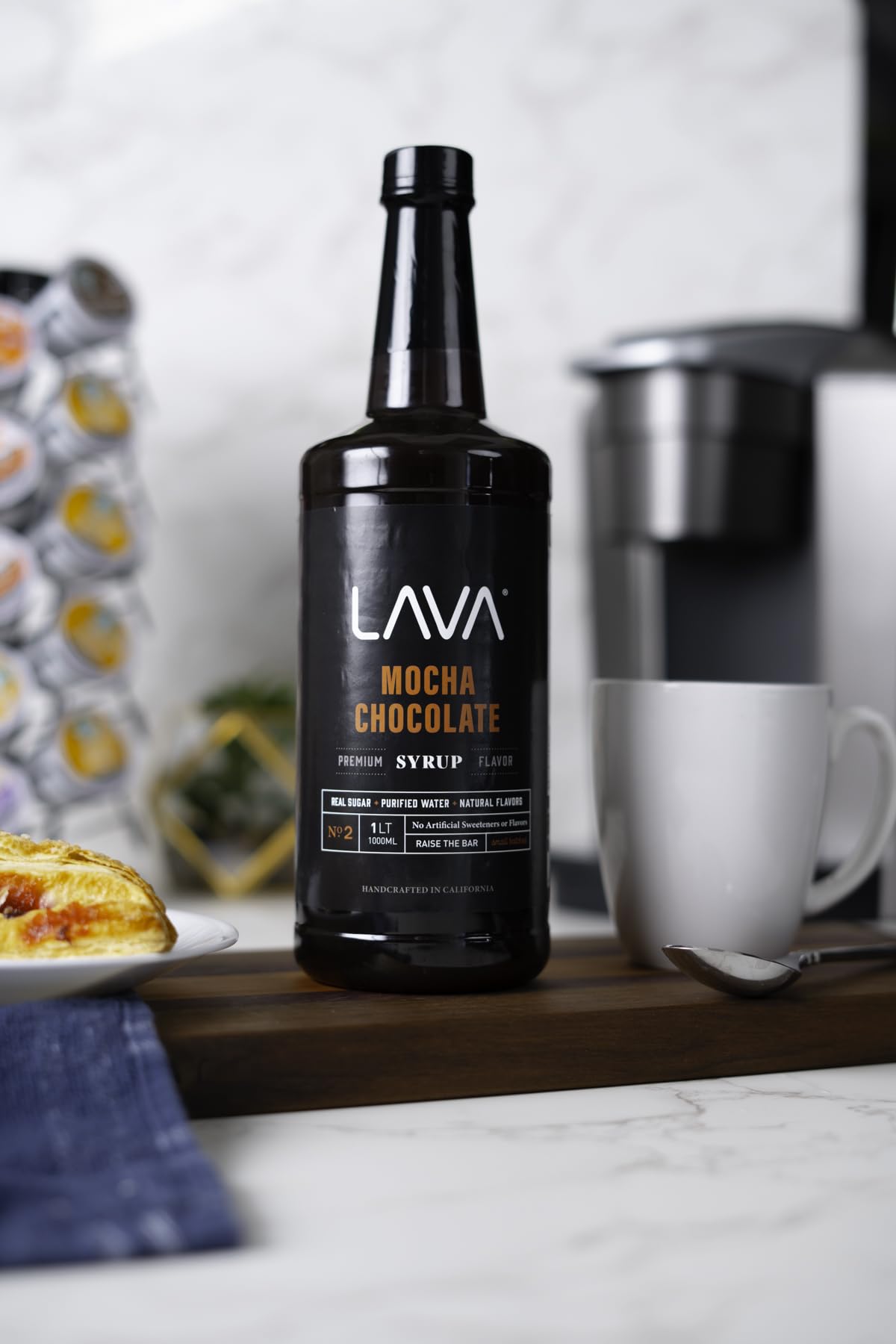 LAVA Mocha drizzle over ice cream creates luxurious taste.