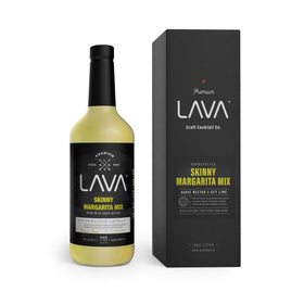 LAVA Premium Skinny Margarita Mix bottle front view for a low-cal cocktail base