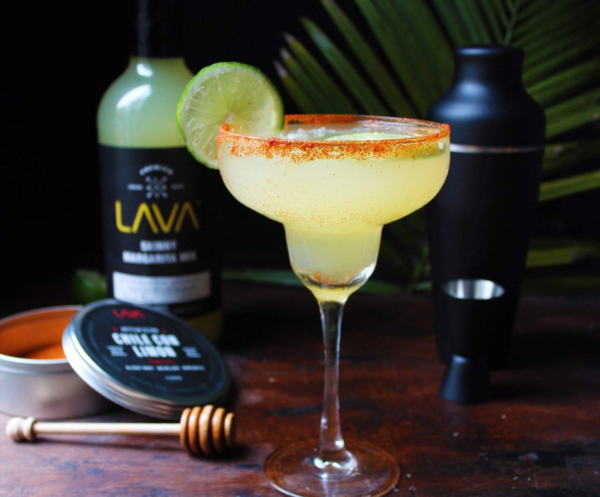 LAVA Premium Skinny Margarita Mix key-lime-juice profile highlight for bright citrus