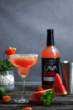 LAVA bottle on a bar setup ready for entertaining