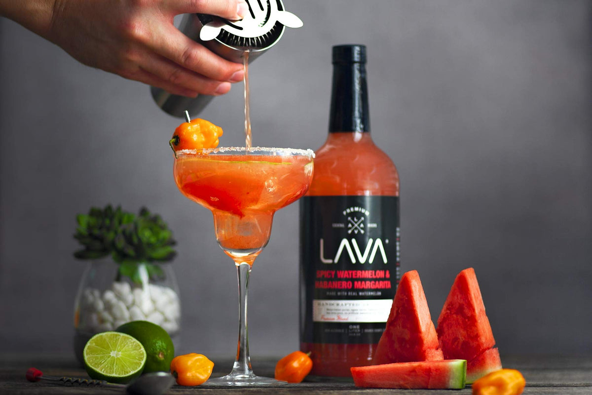 Habanero slices beside the bottle show bold spicy notes
