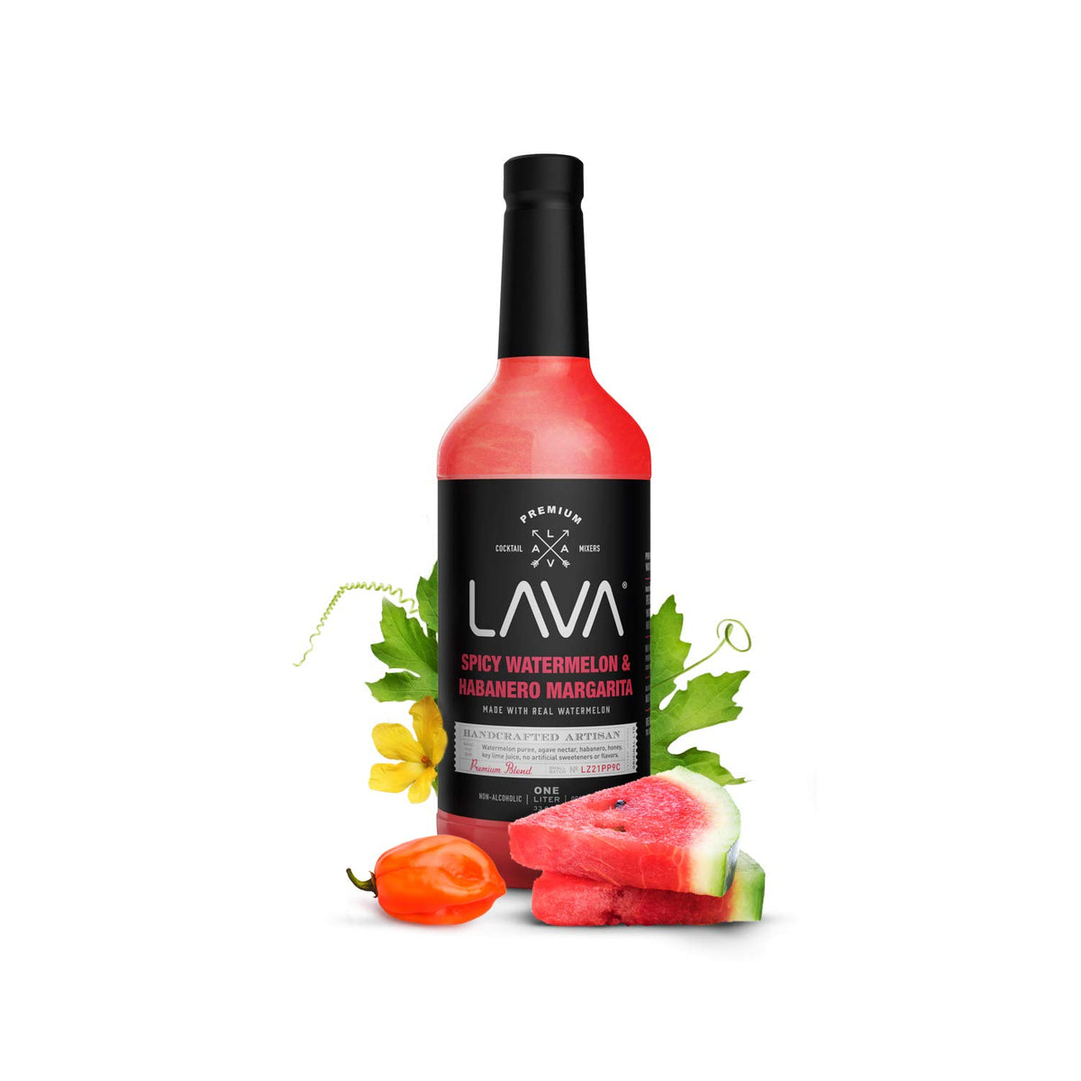 Detail shot of the LAVA label highlighting no artificial flavors