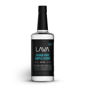 LAVA Premium Sugar Free Syrup bottle, keto-friendly sweetness for coffee