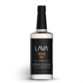 LAVA Premium Triple Sec Syrup bottle front view highlighting authentic citrus aroma