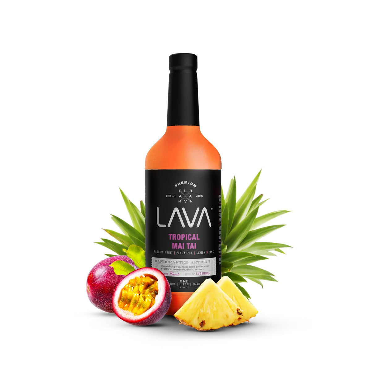 LAVA Mai Tai Mix glass-serve with ice and fresh garnish idea