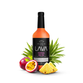 LAVA Mai Tai Mix glass-serve with ice and fresh garnish idea