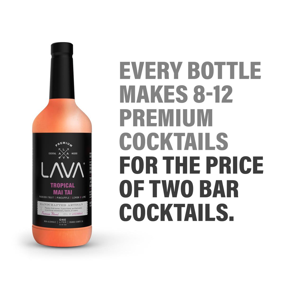LAVA Mai Tai Mix ingredients close-up showcasing passion fruit and pineapple for tropical flavor