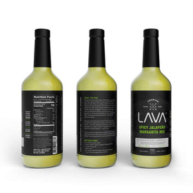 LAVA ready-to-use margarita mix on bar for quick drinks.