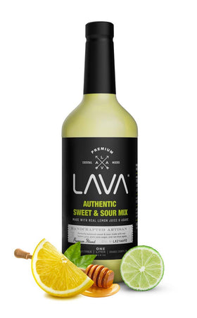 LAVA sweet & sour mix used to craft a whiskey sour