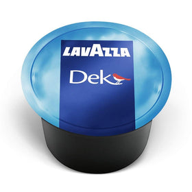Lavazza Blue DEK capsules pack for decaf espresso.