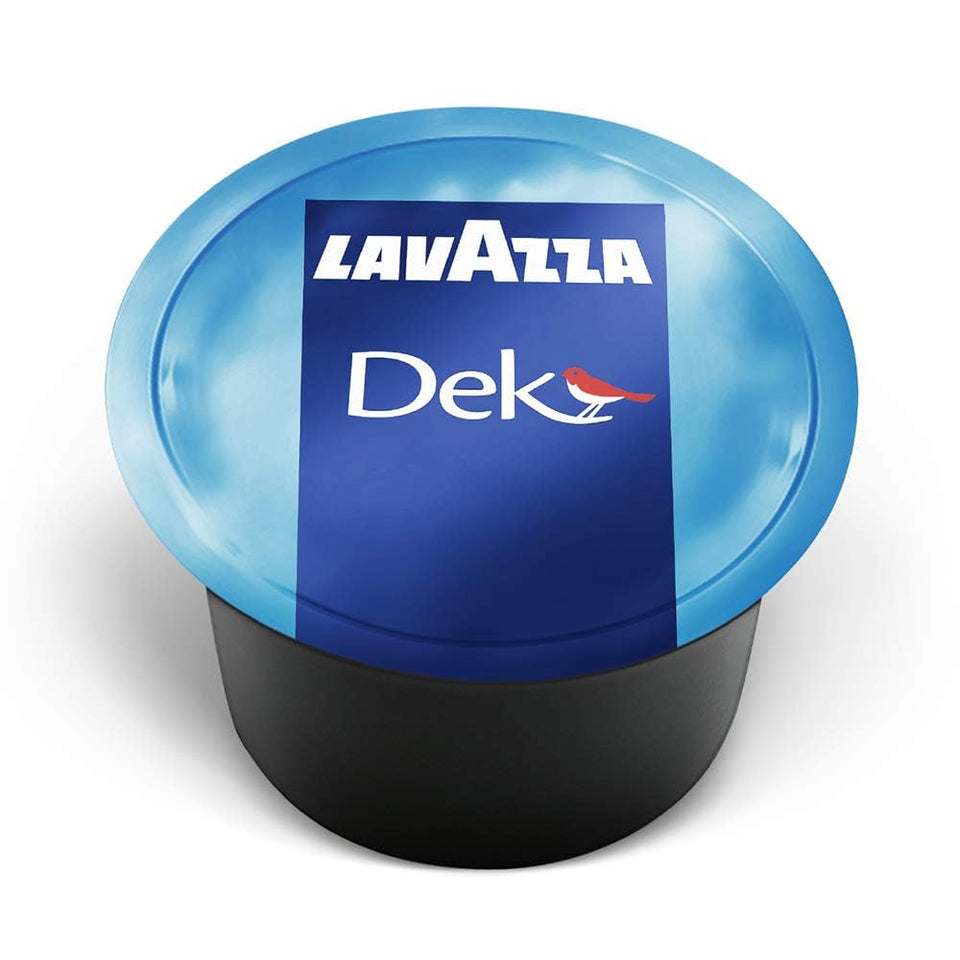 Lavazza Blue DEK capsules pack for decaf espresso.