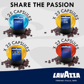 Lavazza Blue Gold Selection pods deliver rich aroma for afternoon breaks.