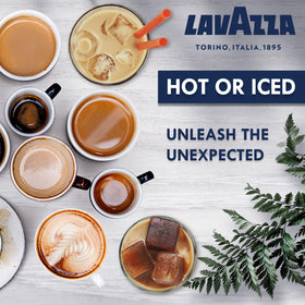 Lavazza Blue single-serve pods compatible with Lavazza machines for cafe-style espresso.