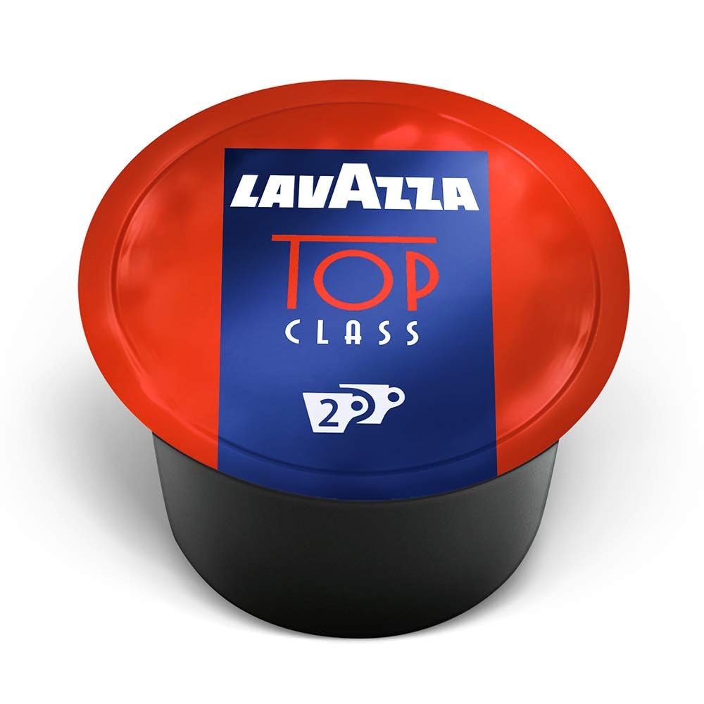 Lavazza Blue Top Class Double Shot capsules pack shot showing 100-capsule box and branding
