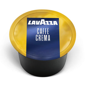 Lavazza Blue value-pack capsules close-up highlighting 100% Arabica aroma.