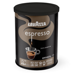 Lavazza Caffe Espresso ground coffee 8oz pack with rich aroma for espresso